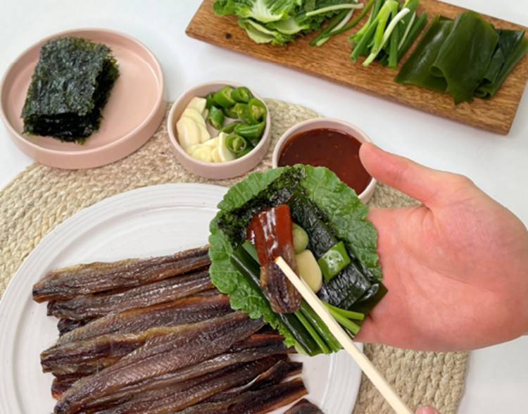 국내산 포항 해풍 과메기 단품, 야채 세트