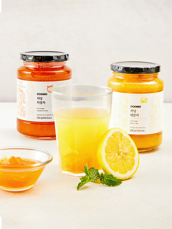 [2입 세트 할인] 오아시스 저당 레몬차 + 자몽차