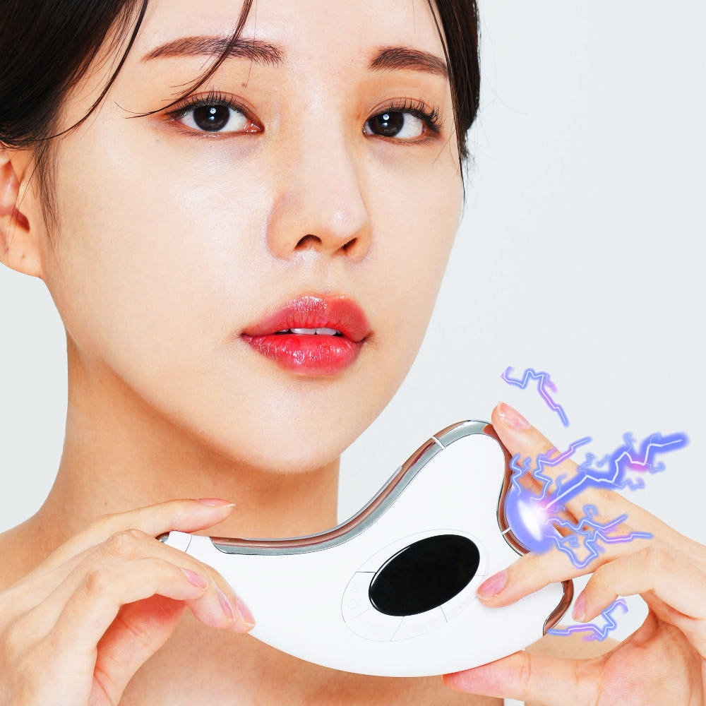 라퓨엘 7in1 갈바닉 마사지기 얼굴 고주파 뷰티 디바이스 피부 진동 초음파 괄사