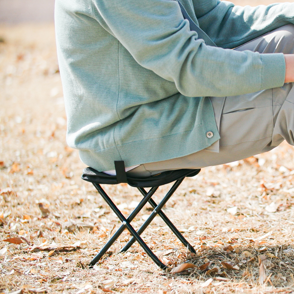 핏테라 1초 뚝딱의자 블랙+베이지 1세트 캠핑 등산 낚시 산책 피크닉 필수템