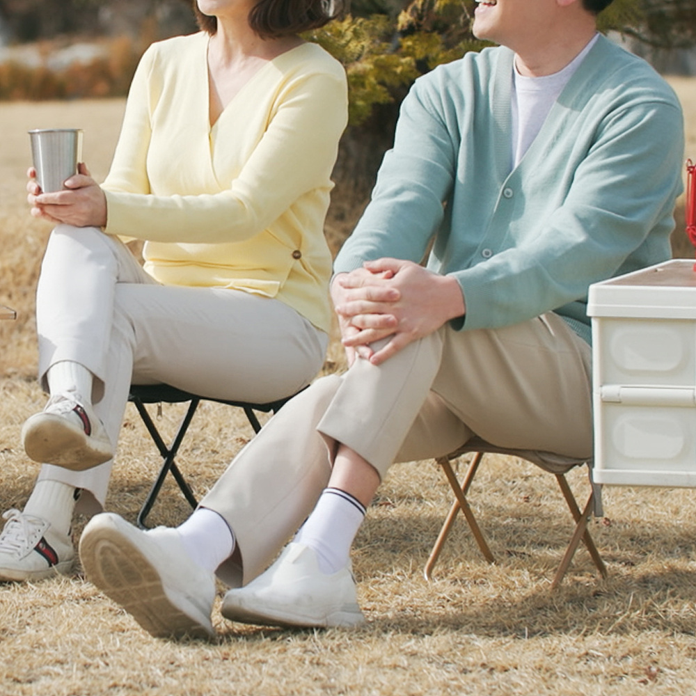 핏테라 1초 뚝딱의자 블랙+베이지 1세트 캠핑 등산 낚시 산책 피크닉 필수템