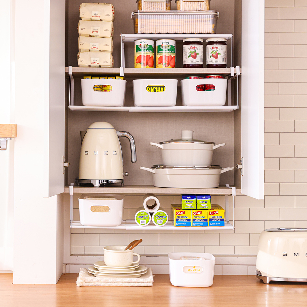 핏테라 1초 착착 언더선반 대형세트 2P+서랍형 바구니 1P 신발장 옷장 서랍 공간 정리 필수템