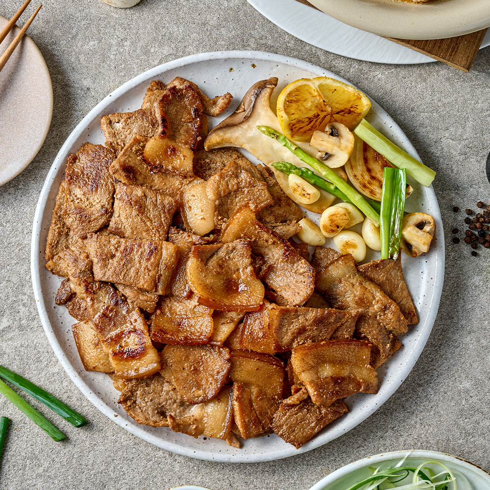 제주 칼집 흑돼지 양념 왕구이 간장 고추장 1.2kg + 1.2kg