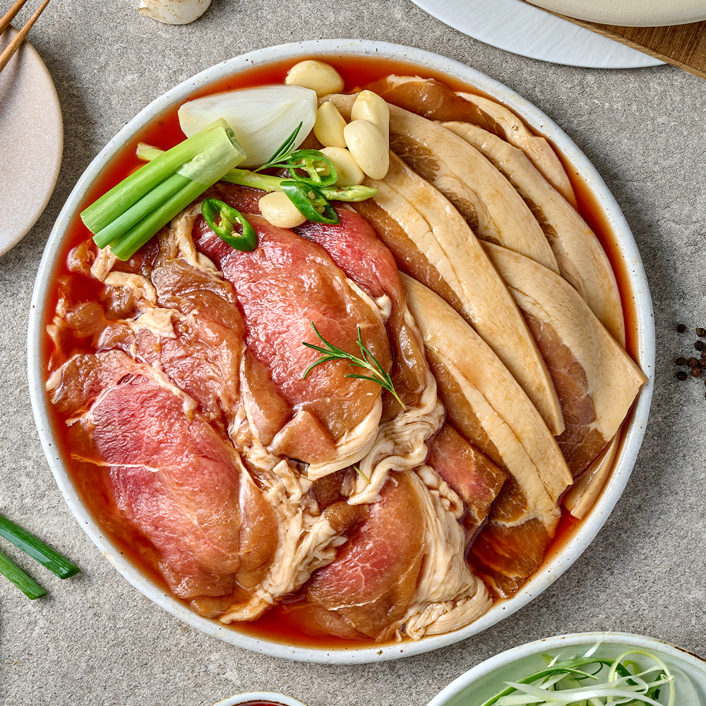 제주 칼집 흑돼지 양념 왕구이 간장 고추장 1.2kg + 1.2kg