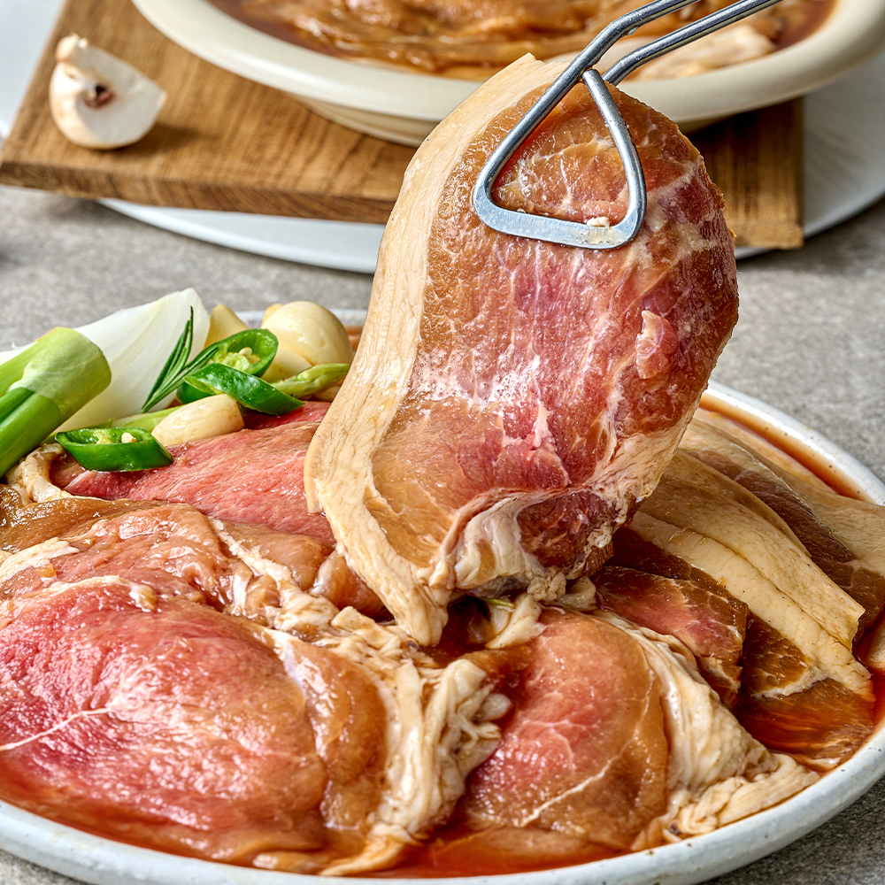 제주 칼집 흑돼지 양념 왕구이 간장 고추장 1.2kg + 1.2kg 대표이미지 섬네일