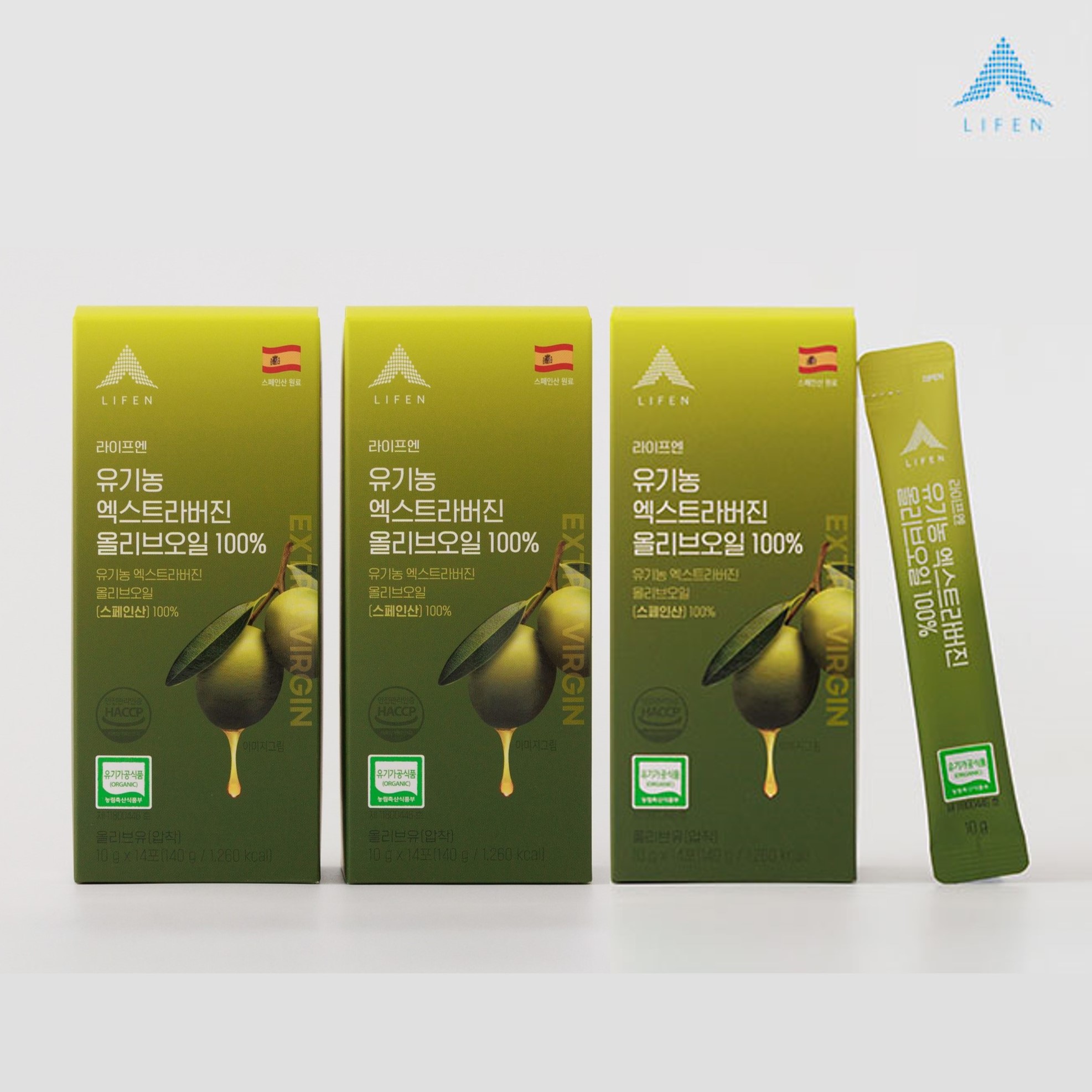 라이프엔 유기농 엑스트라버진 올리브오일 100% 3박스 대표이미지 섬네일