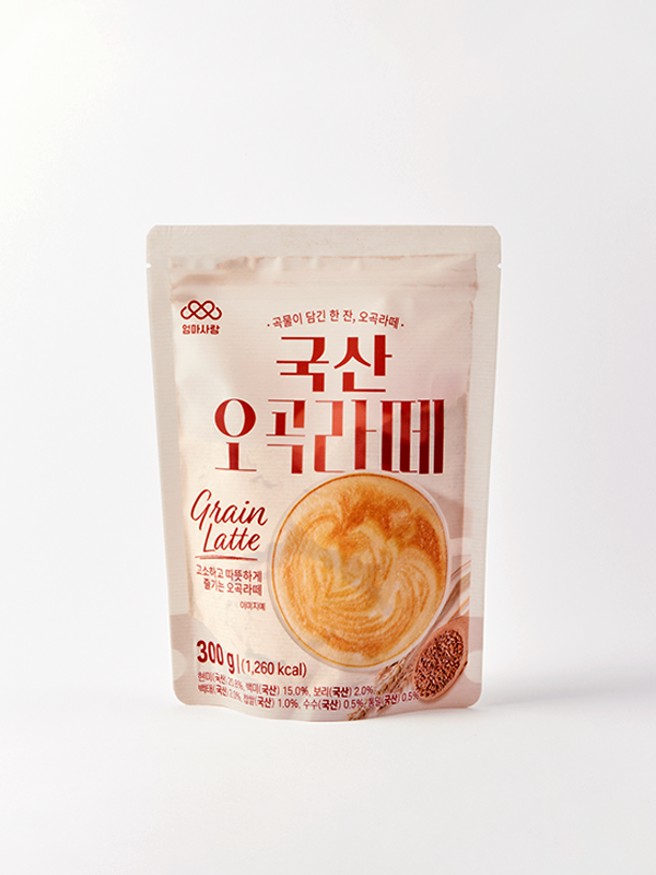 [특가] 부드러운 국산 곡물 오곡라떼 300g