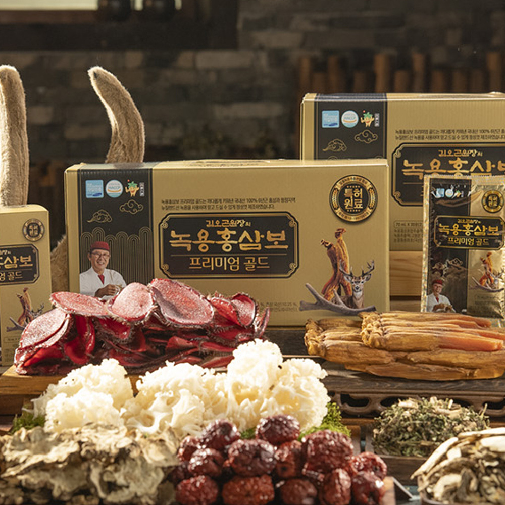 [김오곤] 녹용 홍삼보 4개월분 70ml*120포 X4박스 + 인사텐탈플러스 1개월분 1통