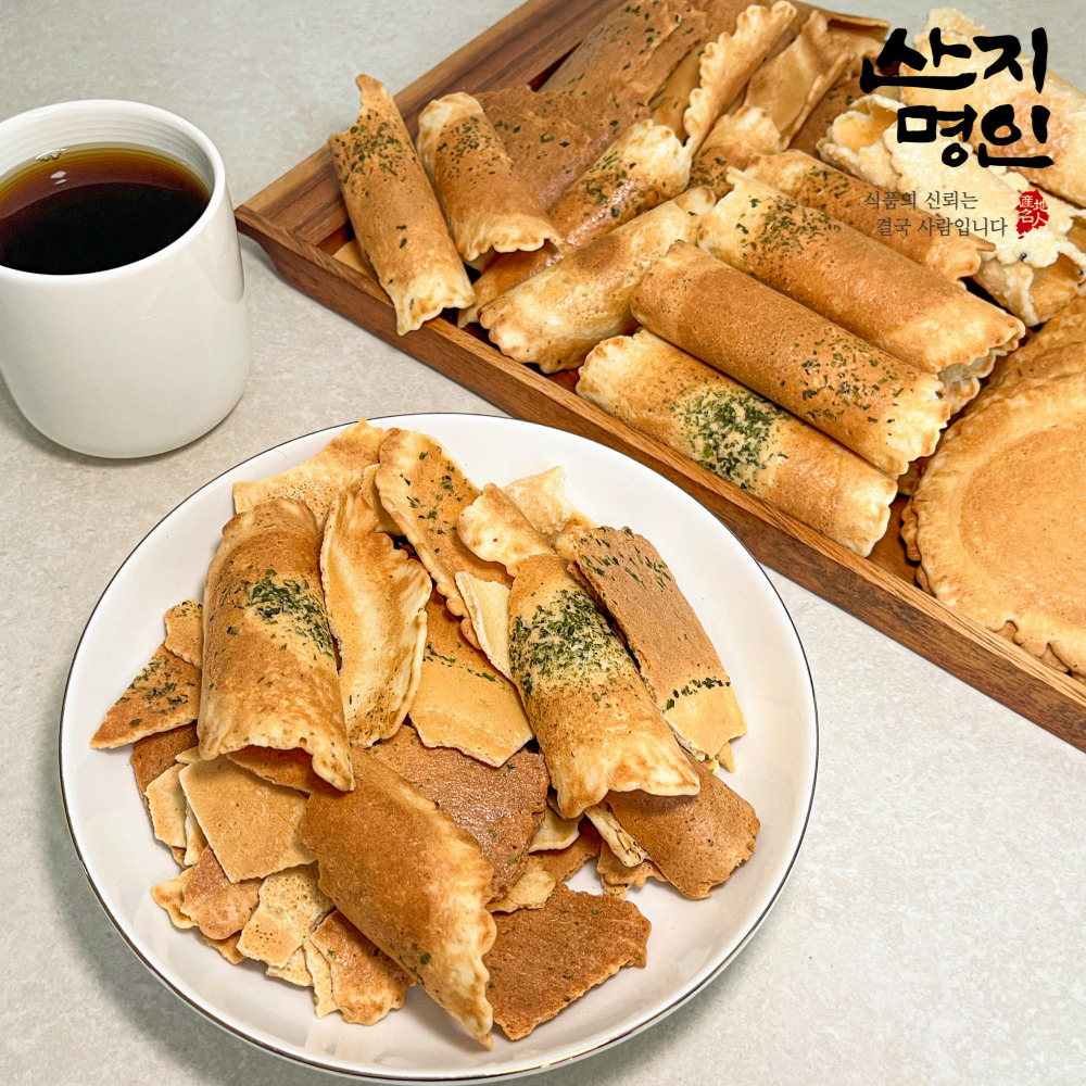 [산지명인] 추억의 과자 전병 파지 1kg+1kg 총 2kg 못난이과자 부서진전병 옛날과자 센베이