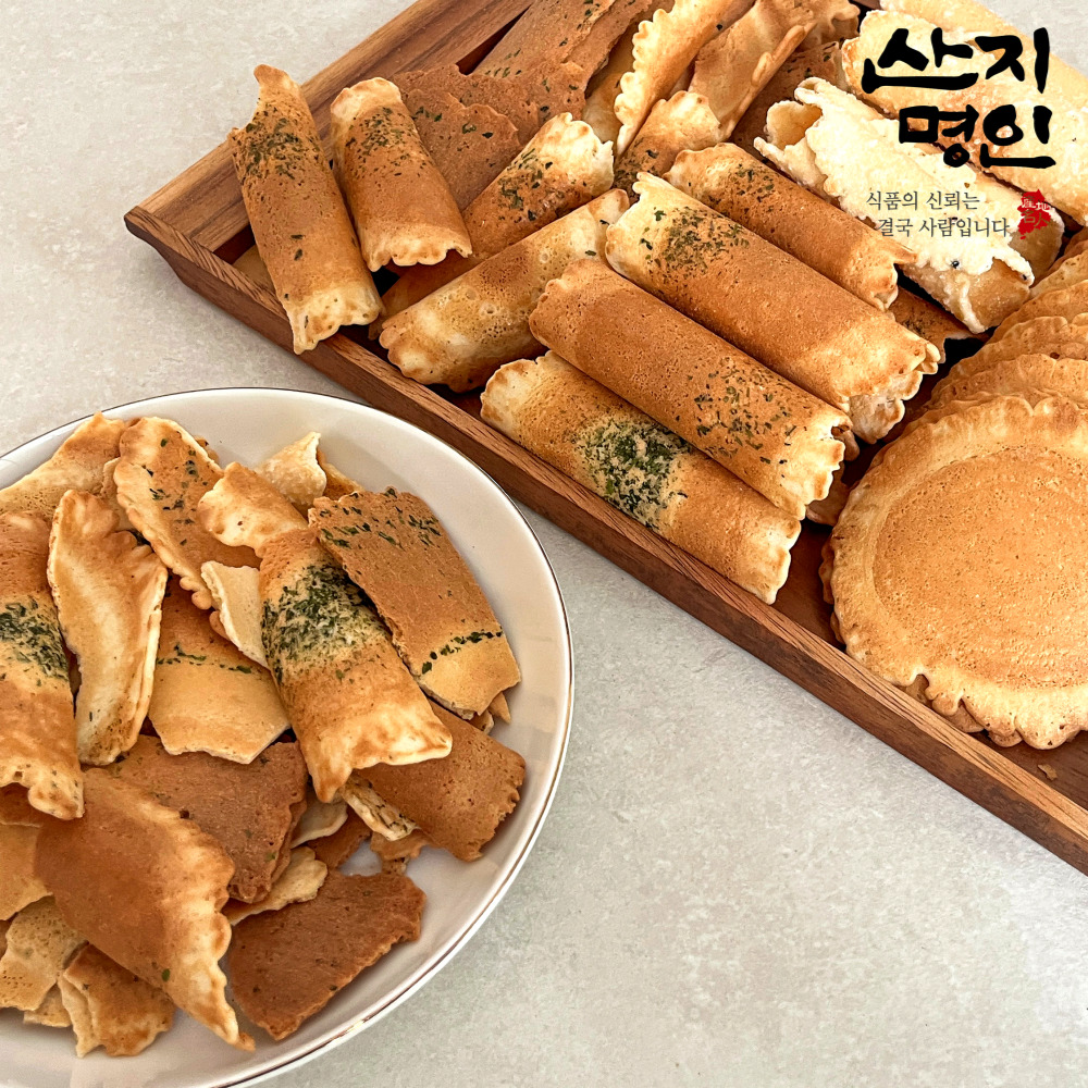 [산지명인] 추억의 과자 전병 파지 1kg+1kg 총 2kg 못난이과자 부서진전병 옛날과자 센베이