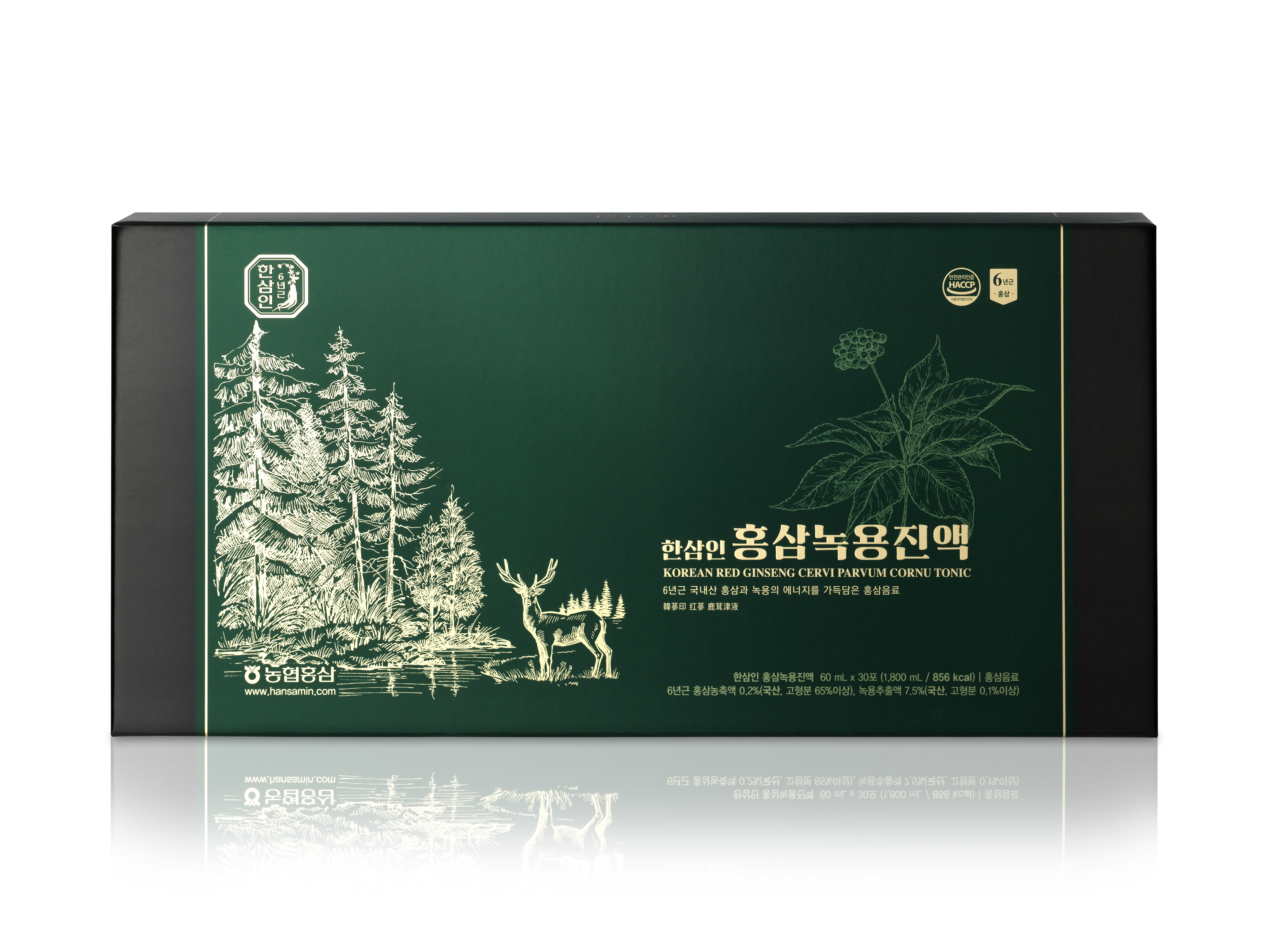 한삼인 홍삼녹용진액 60ml x 30포(30일분) 1세트+쇼핑백증정