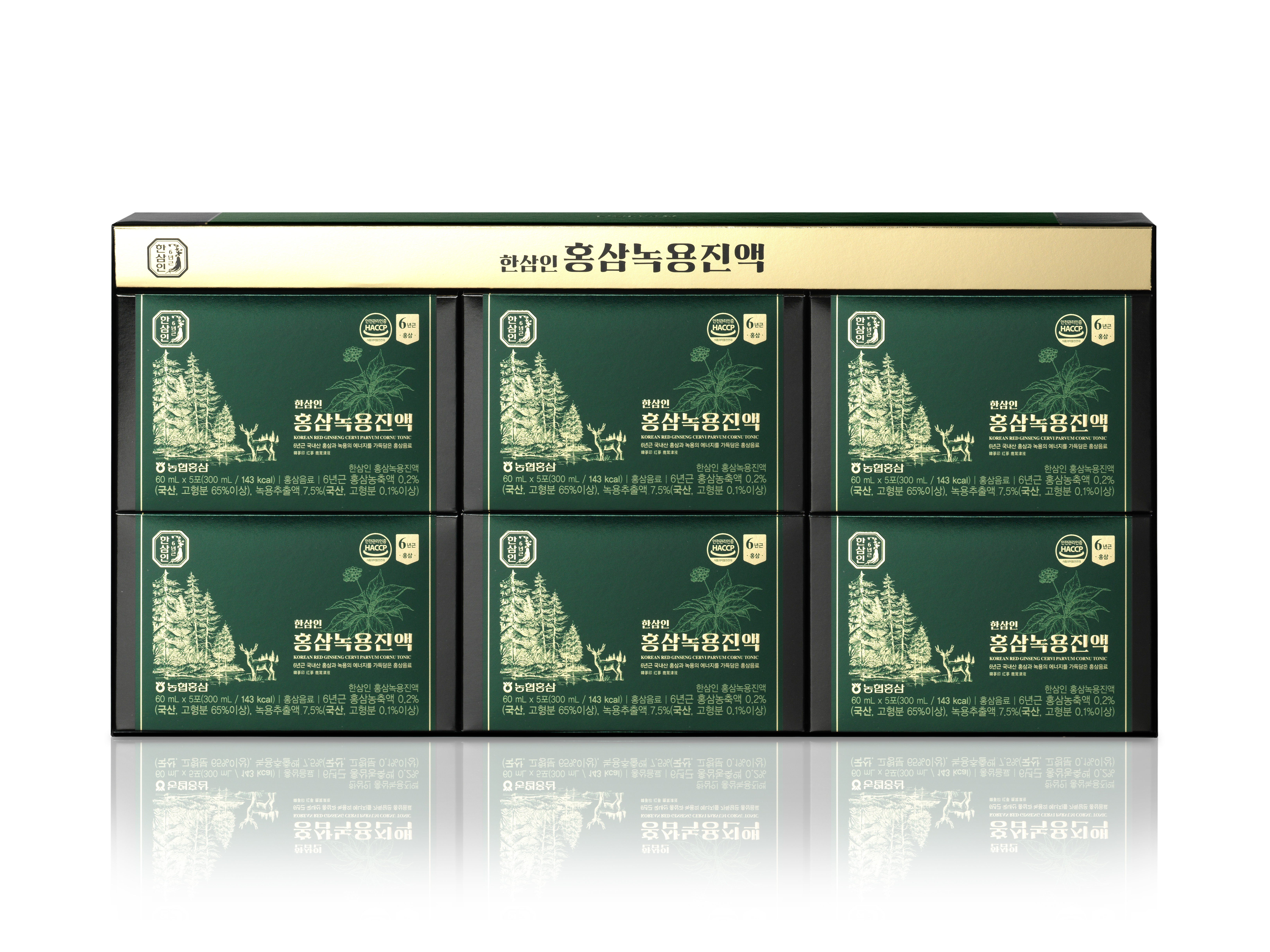 한삼인 홍삼녹용진액 60ml x 30포(30일분) 1세트+쇼핑백증정