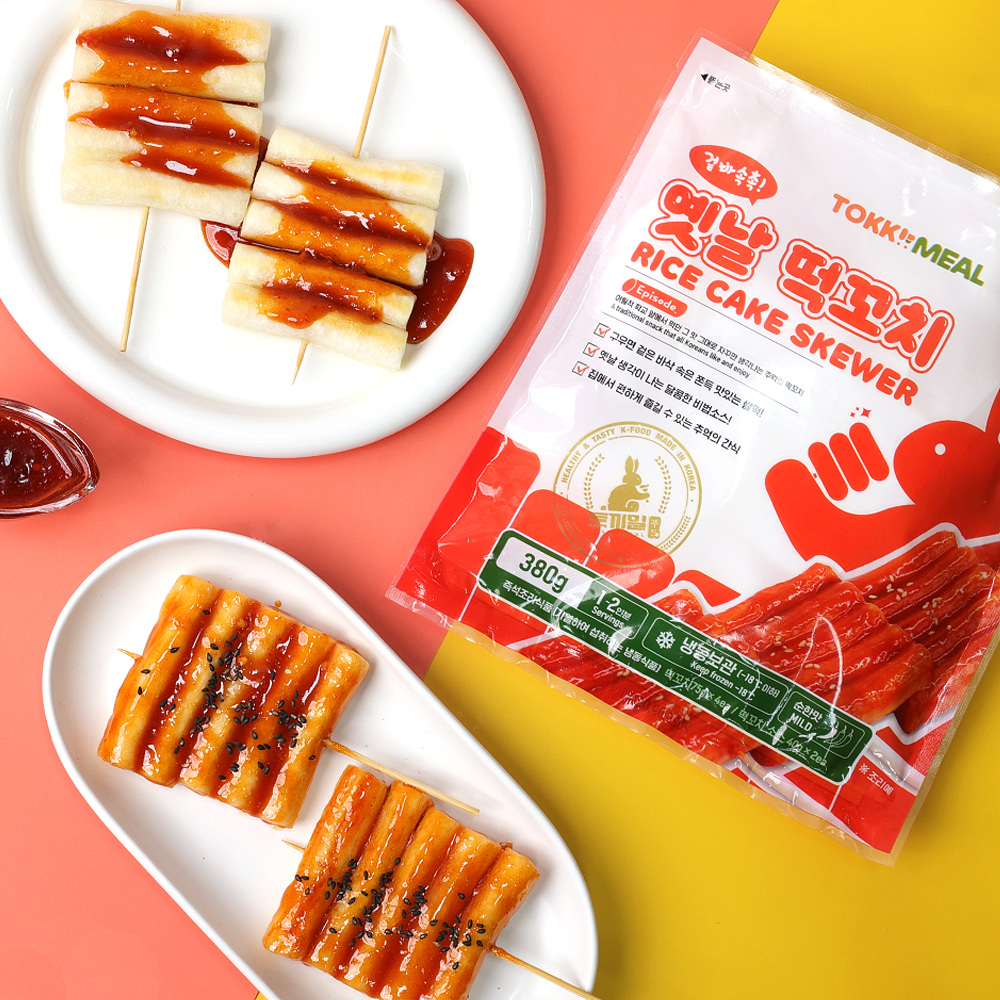 지브로와 추억의 간식 옛날 시장 양념 떡꼬치 75g * 4개 X 3팩