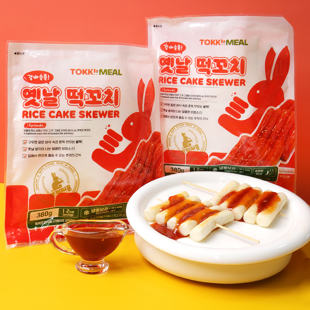 지브로와 추억의 간식 옛날 시장 양념 떡꼬치 75g * 4개 X 3팩