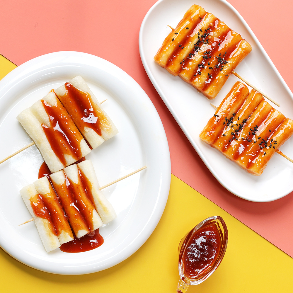 지브로와 추억의 간식 옛날 시장 양념 떡꼬치 75g * 4개 X 3팩