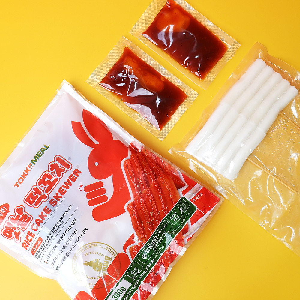 지브로와 추억의 간식 옛날 시장 양념 떡꼬치 75g * 4개 X 3팩