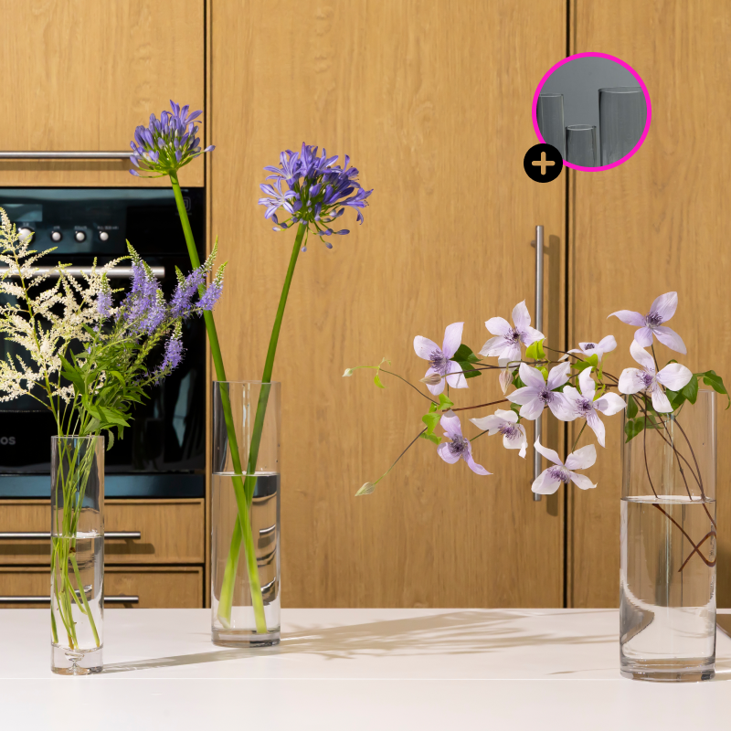 [플로버스] Silent Bloom 생화 키트 더현대 화예 작가픽 플라워+꽃병3개 풀세트