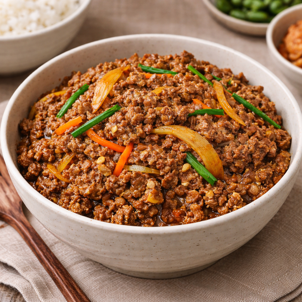 7분 렌지조리 청주 간장 불고기