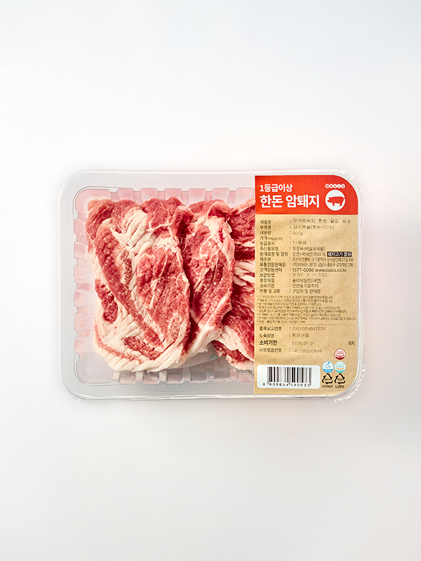 [입점특가] 1등급이상 우리암퇘지 한돈 칼집 목살(구이용/500g)