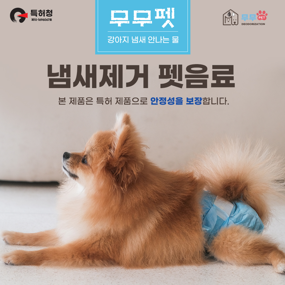 무무펫 강아지 냄새제거 음료 탈취제 입냄새 오줌 소변 배변 체취