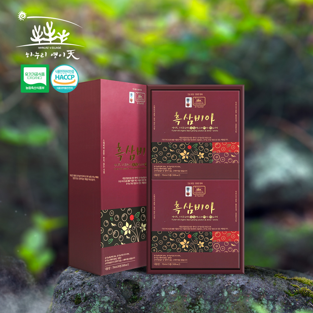 영이天  흑삼비아 (6년근 유기농 흑삼액&스테비아+아로니아) 70ml x15봉