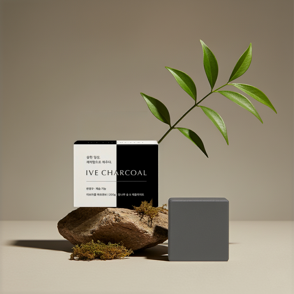 이브차콜 하프큐브 Level2 압축 숯 탈취제 제습제 반영구 제올라이트