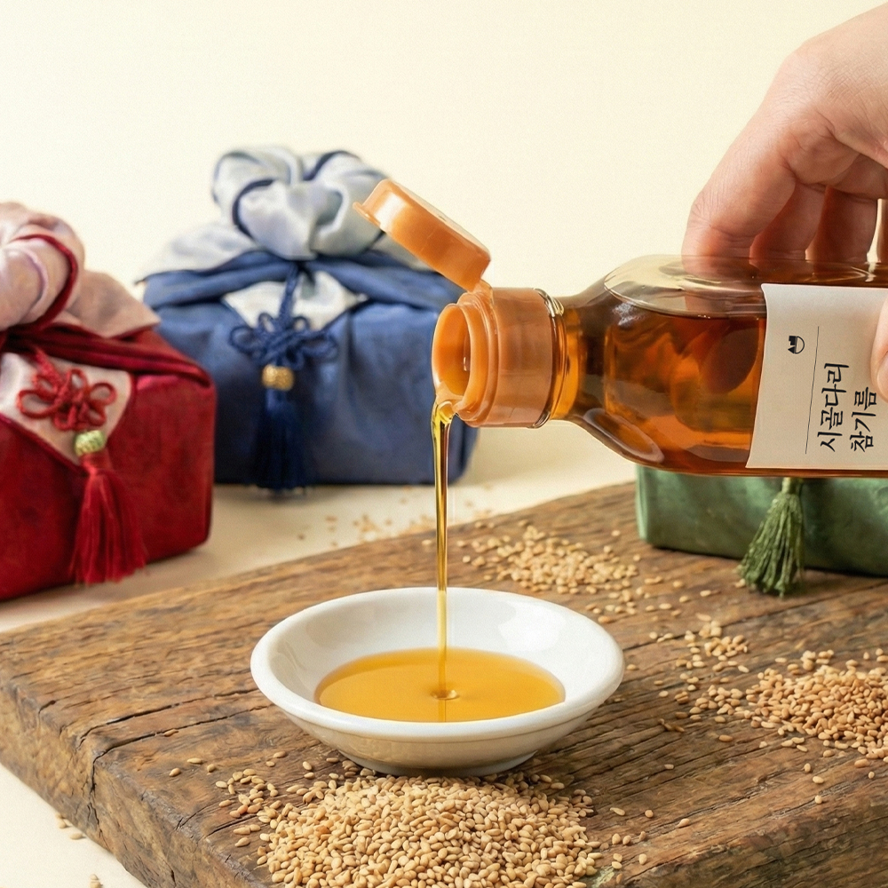 시골다리 국산 오늘 짠 참기름 프리미엄 저온압착 고소한 방앗간 180ml