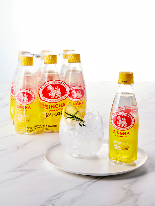 [입점특가] 싱하 소다워터 레몬 탄산수 (350ml x 6개)