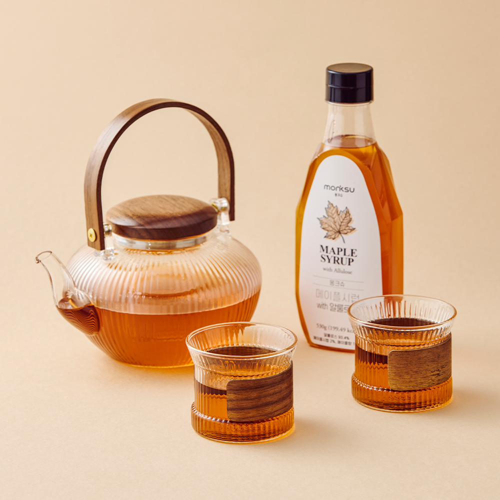 몽크슈 저칼로리 저당 메이플 시럽 with 알룰로스 530g 무설탕 슈가프리 알룰로스