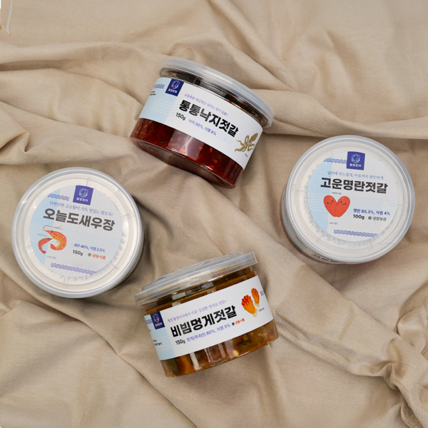 [통영애서] 젓갈 명절 선물 세트 미니젓갈 3종세트 답례품