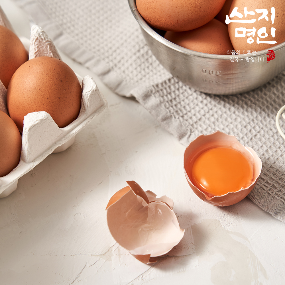 [산지명인] 난각번호1번 유정란 20구 무항생제 달걀 계란 자연방사