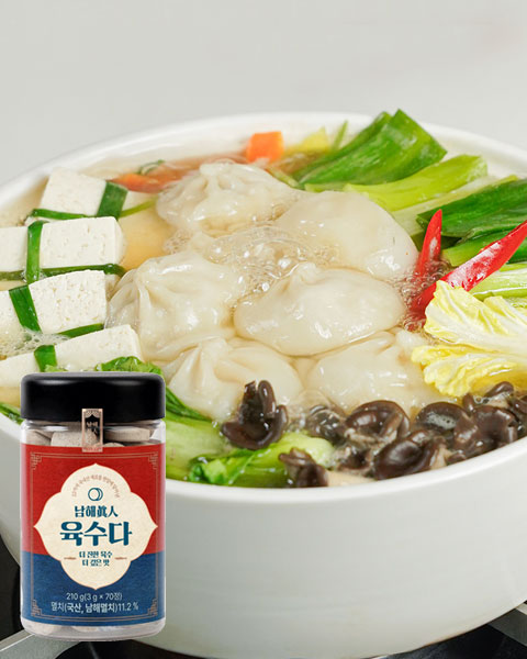 코인육수 한알 간편 국물내기, 국산 원료 천연조미료 남해진인 육수다(3g x 70정)