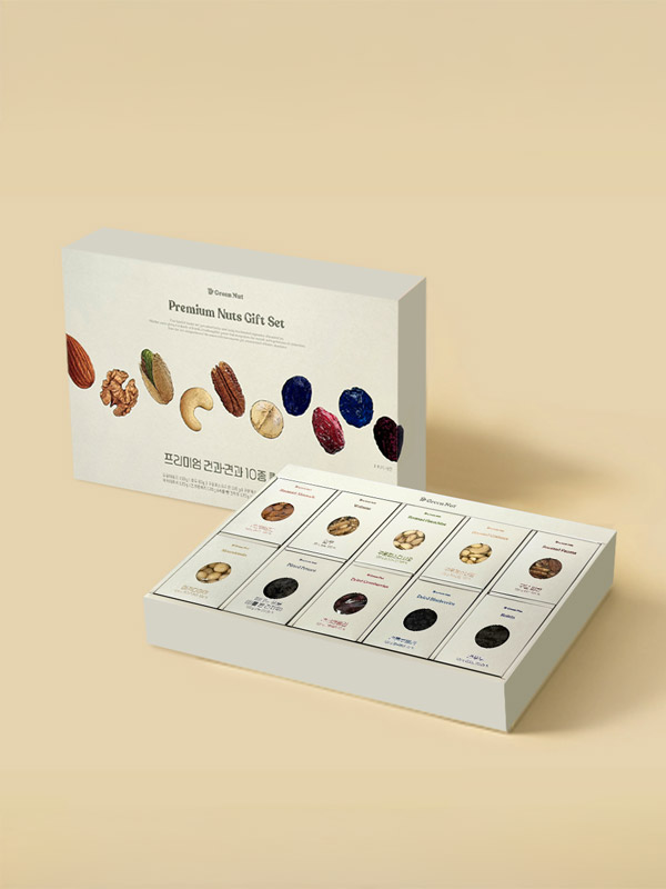 [쇼핑백증정] 프리미엄 건과 견과 10종 컬렉션 선물세트 (총1,200g)