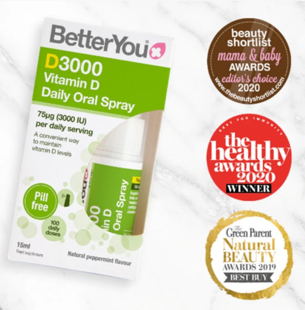 BETTERYOU 베러유 비타민D 3000IU 액상 구강 스프레이 페퍼민트맛 15ml