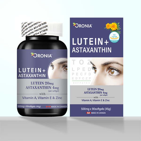 오로니아 루테인 아스타잔틴 비타민A 비타민E 아연 90캡슐 황반변성 헤마토코쿠스 마리골드꽃