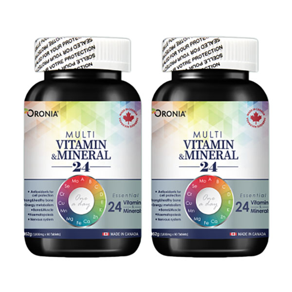 오로니아 멀티 비타민 미네랄 종합 영양제 무기질 1265mg x 90정 2통 (6개월분)