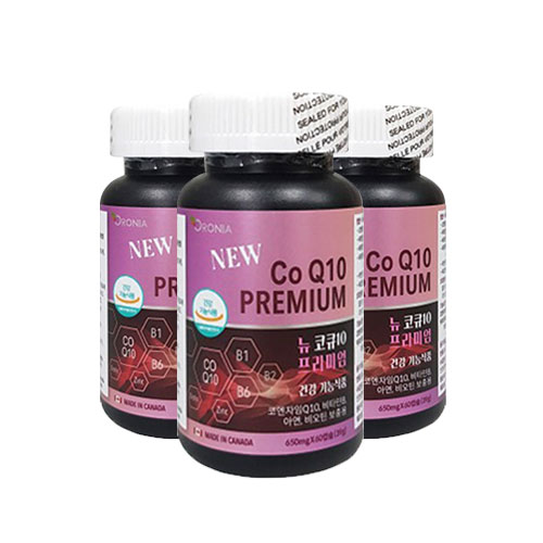 오로니아 뉴 코큐10 프리미엄 코엔자임Q10 650mg x 60캡슐 3통 (6개월분)