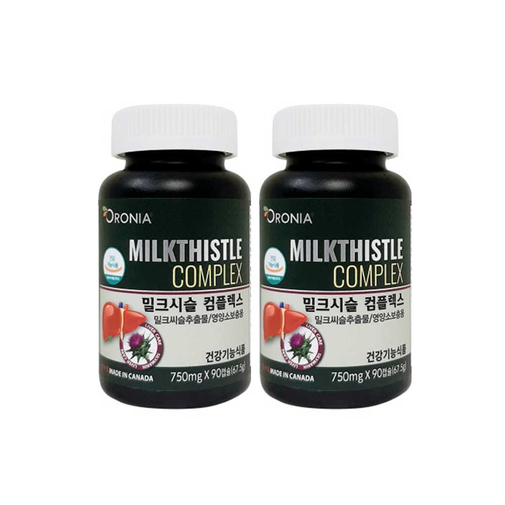 오로니아 밀크시슬 컴플렉스 750mg x 90캡슐 2통 (6개월분)