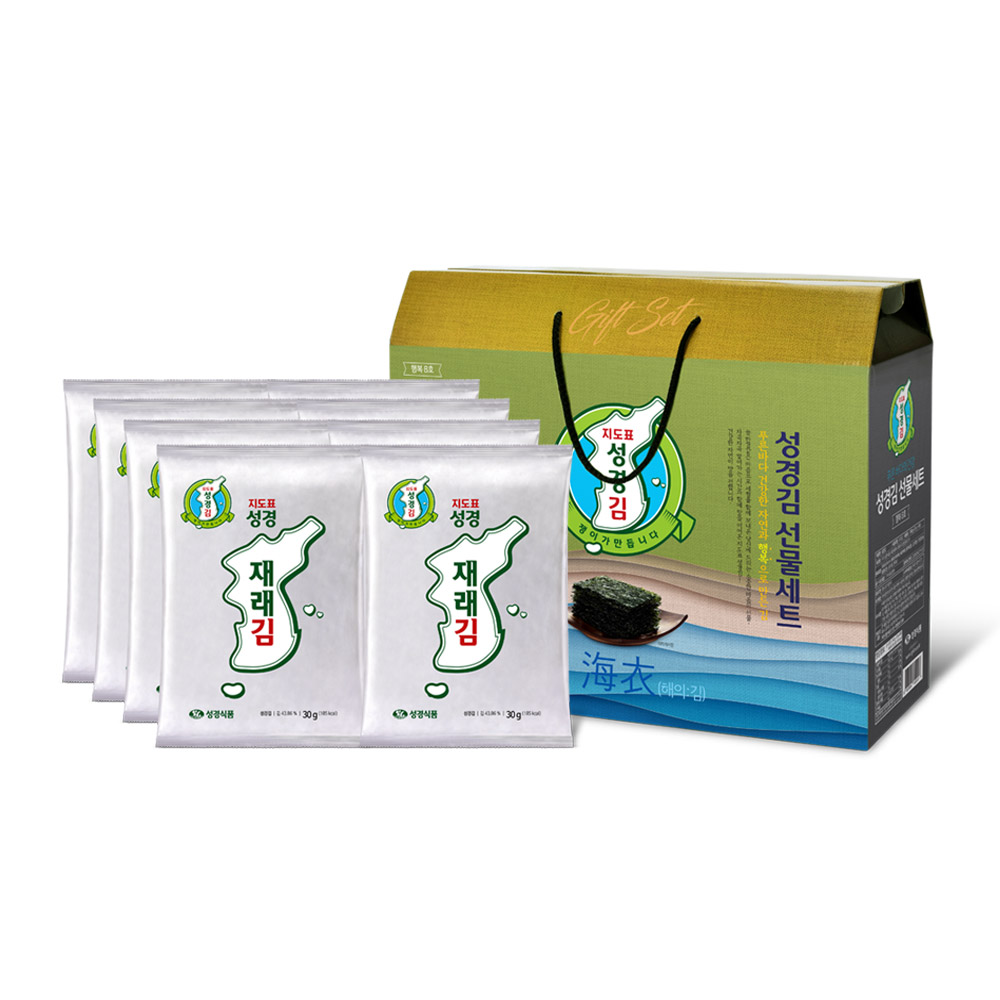 지도표 성경김 전장김 선물세트(재래 전장김 30g 8봉) 대표이미지 섬네일