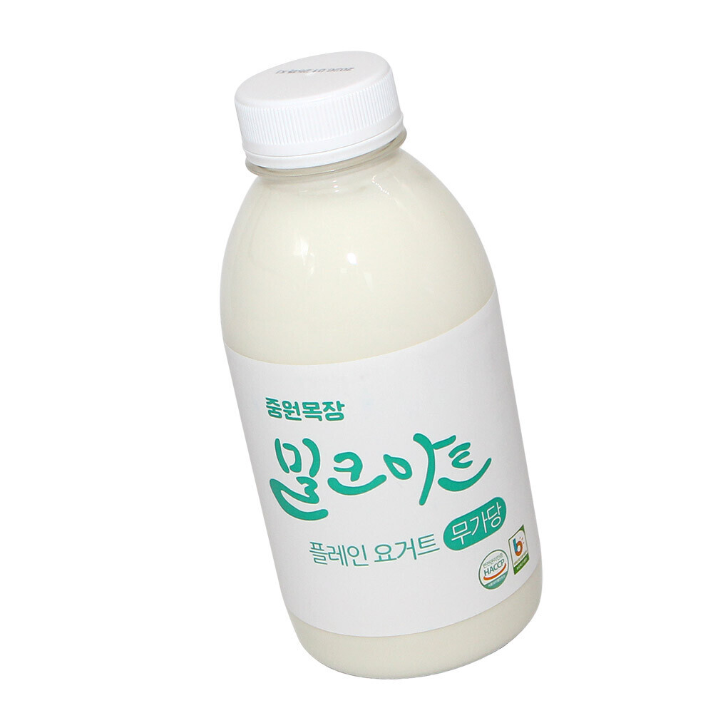 중원목장 밀크아트 수제요거트 플레인요거트 500ml x 3병