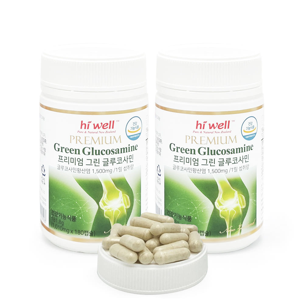 하이웰 그린 글루코사민 초록입홍합 1010mg x 180캡슐 2통 (6개월분)