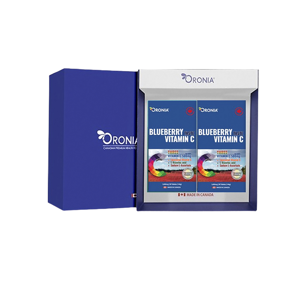 [선물세트] 오로니아 블루베리맛 비타민C 영양제 1600mg x 180정 2통