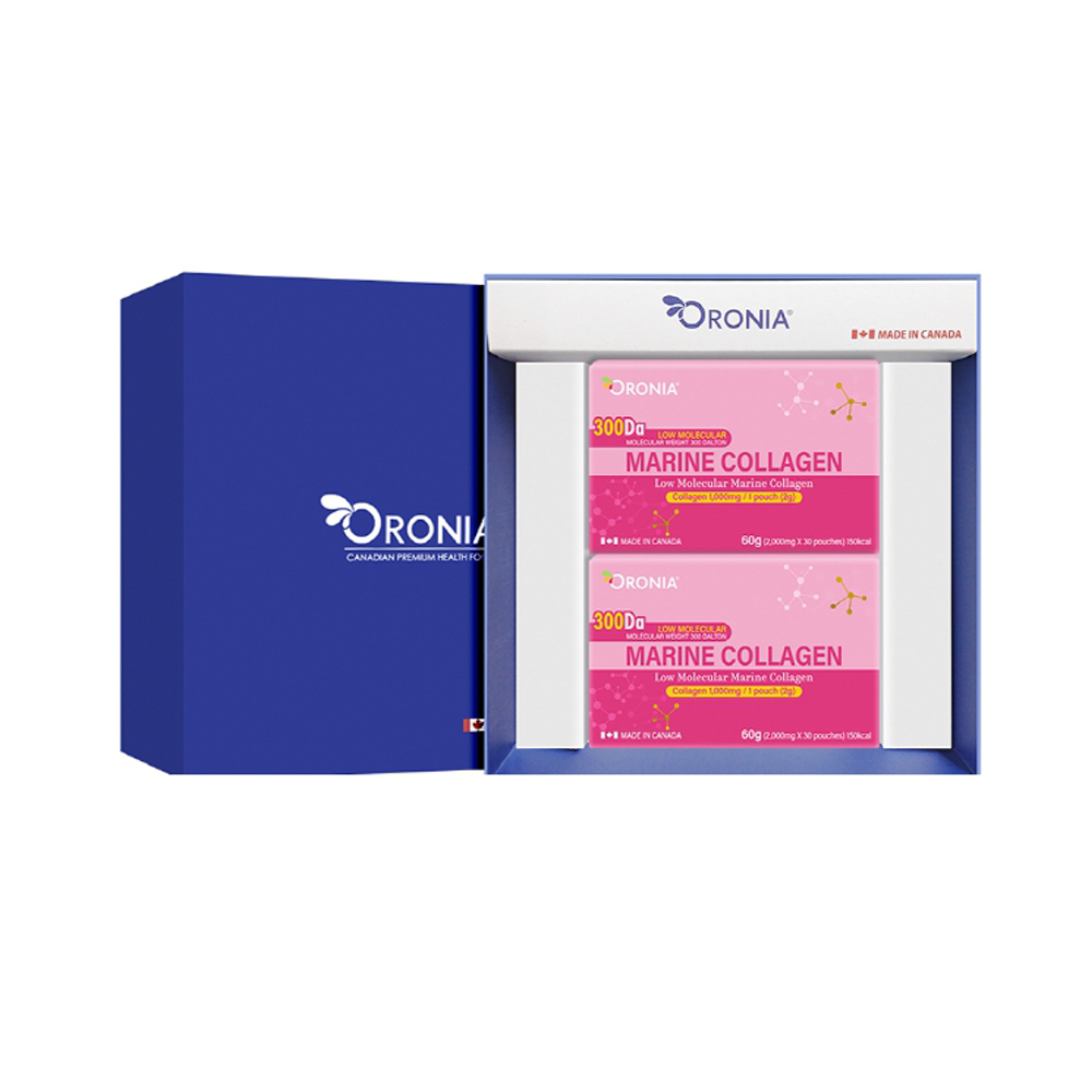 [선물세트] 오로니아 저분자 마린 콜라겐 히알루론산 2000mg x 30포 2통
