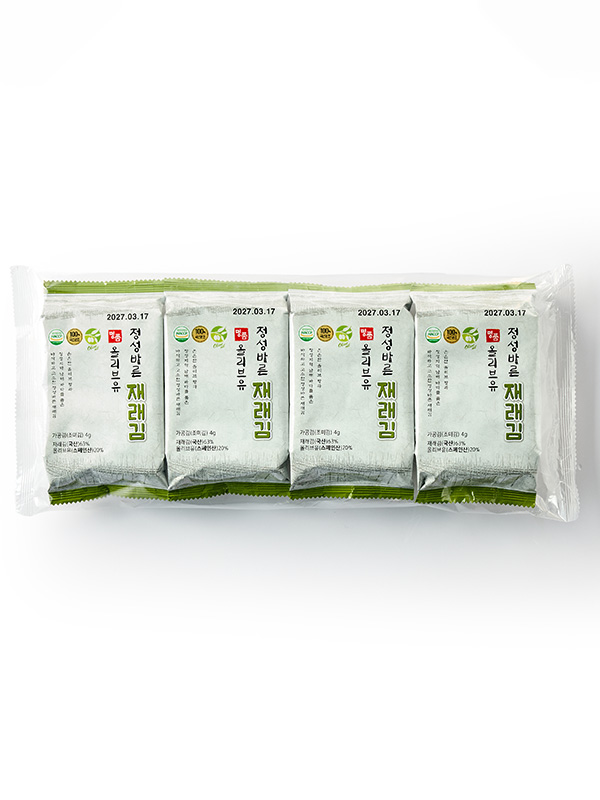 [20%쿠폰] 정성바른 올리브유 재래김(4g*4입)