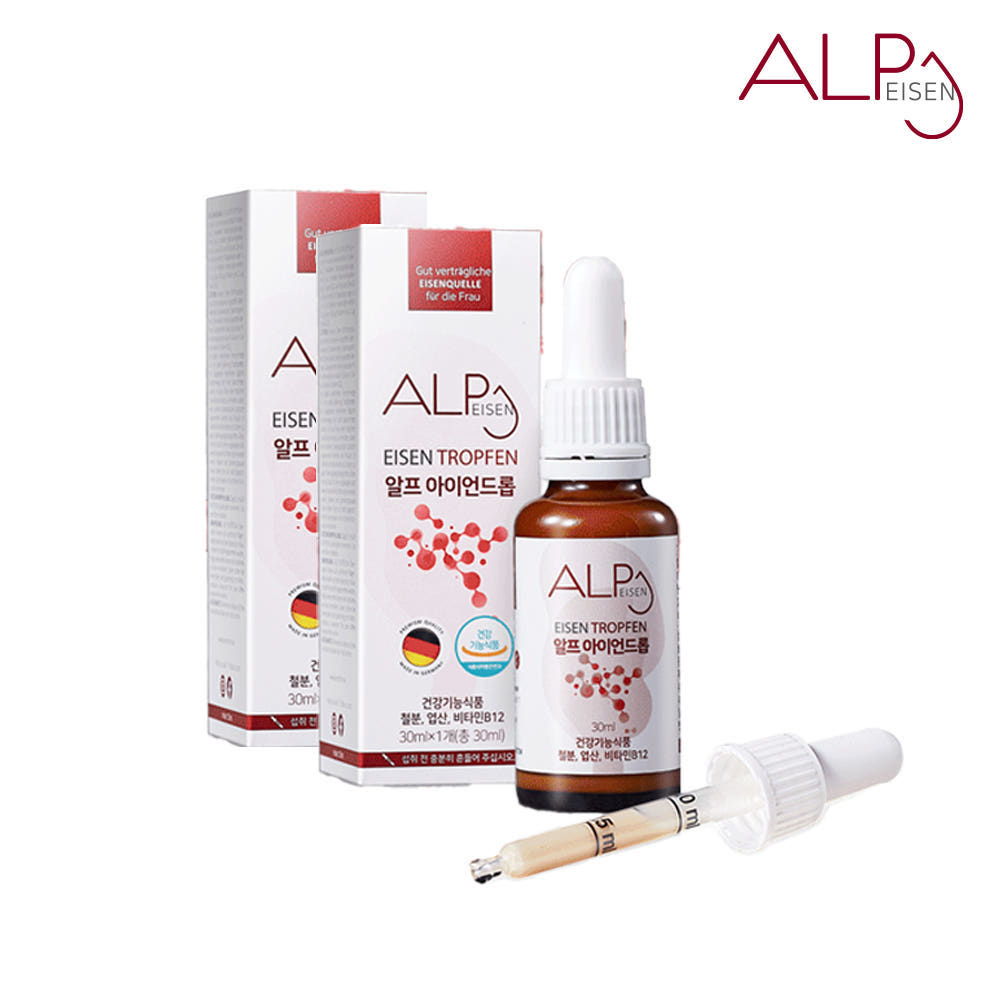 알프뉴트리션 무설탕 유아 어린이철분제 임산부철분 알프아이언드롭 철분영양제 30ml 2개