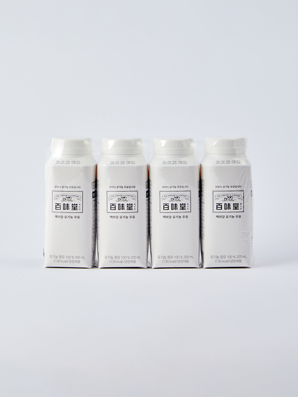 [입점특가] 백미당 유기농 우유(200ml*4입)
