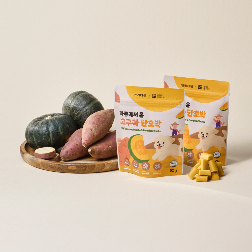 파주에서 온 고구마 단호박 반려견 간식 90g, 3개