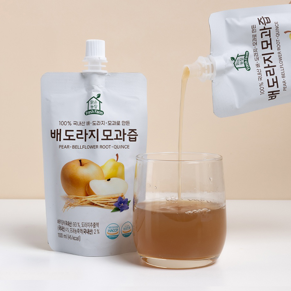 [맑은농장] 국내산 과일주스 무설탕 무첨가 배도라지모과즙(옵션선택)