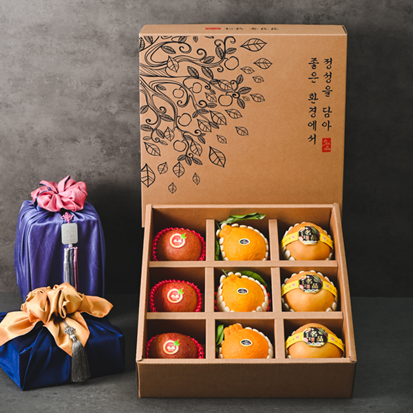 [팜스] 과일 3종 혼합선물세트 4호 4kg(사과3+배3+한라봉3)