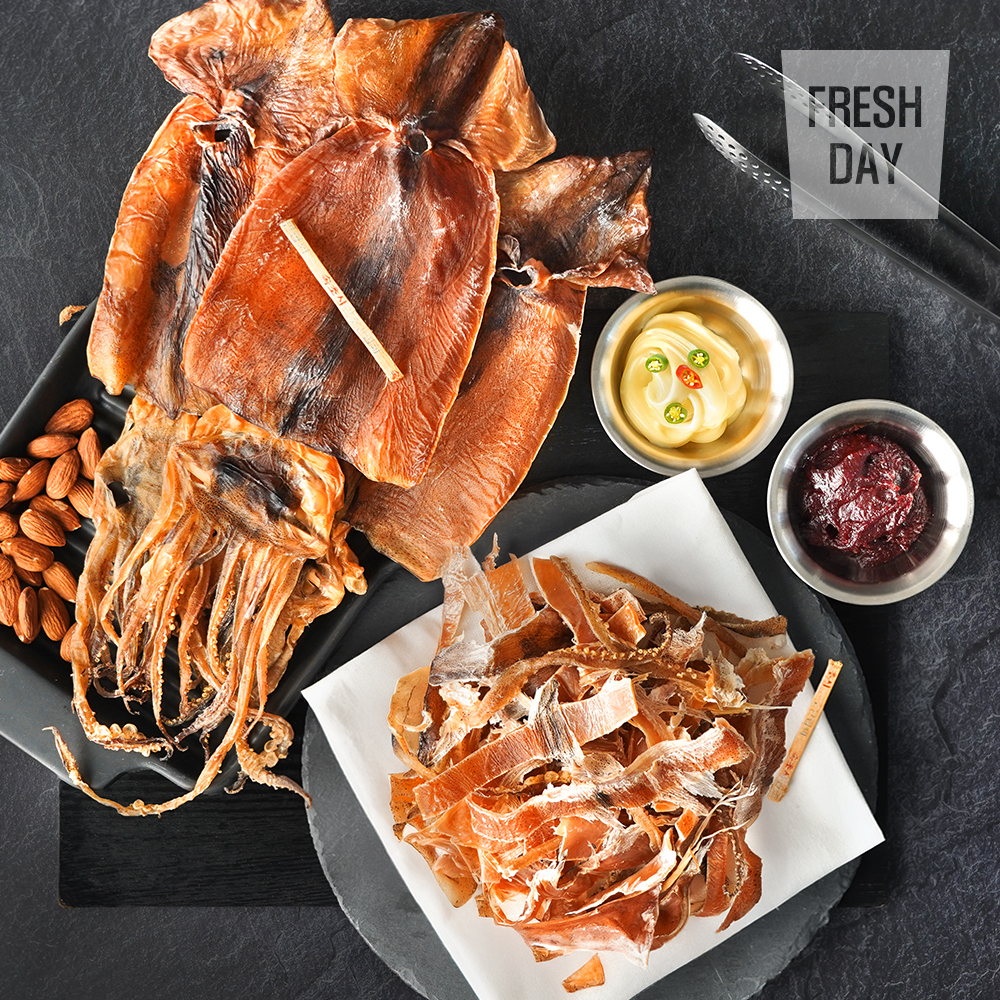 진한 풍미 동해안 초콜릿빛 마른오징어 국내산 건오징어